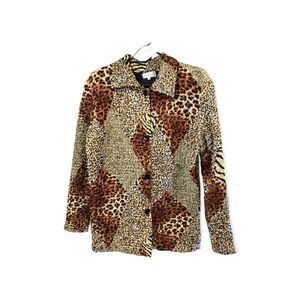 Vintage Reversible Popcorn Button Down L
